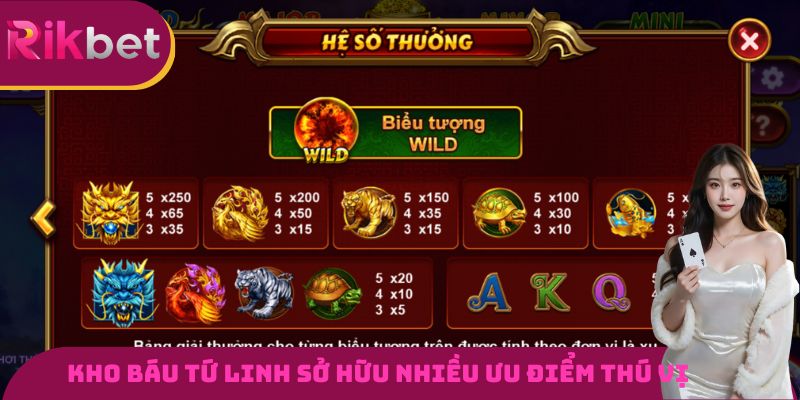 Kho báu tứ linh sở hữu nhiều ưu điểm thú vị