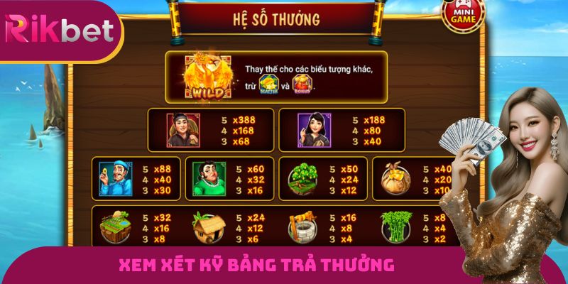 Xem xét kỹ bảng trả thưởng để có chiến lược cược hợp lý